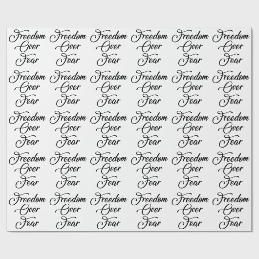 Vrijheid over angst cadeaupapier (Vlak)