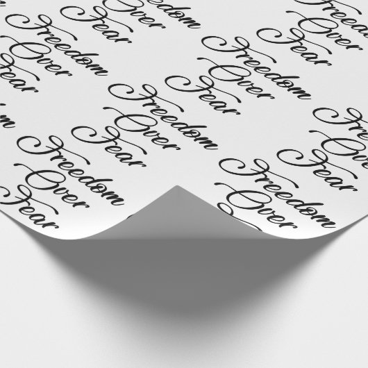 Vrijheid over angst cadeaupapier (Hoek)