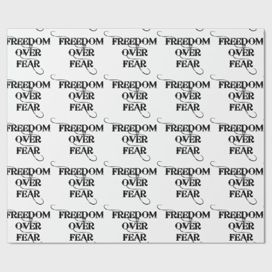 Vrijheid over angst cadeaupapier (Vlak)
