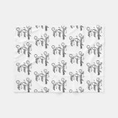 Vrijheid over angst fleece deken (Voorkant (Horizontaal))