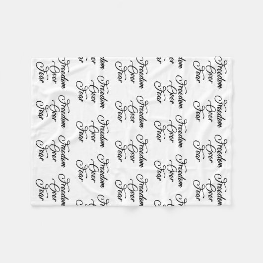 Vrijheid over angst fleece deken (Voorkant (Horizontaal))