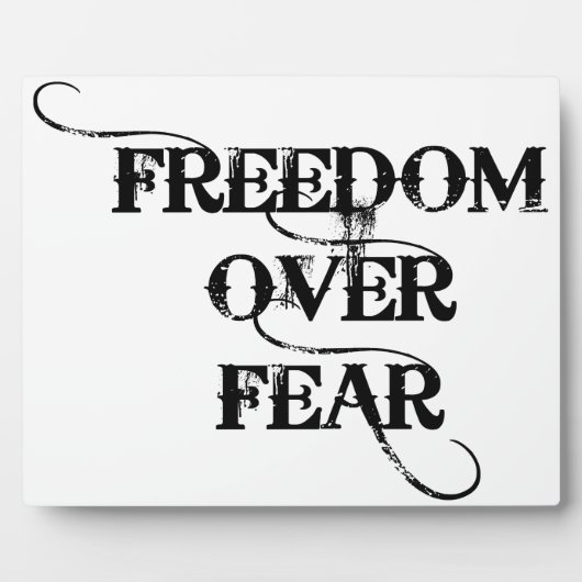Vrijheid over angst fotoplaat (Voorkant)