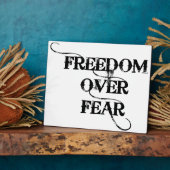 Vrijheid over angst fotoplaat (Zijkant)