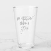 Vrijheid over angst glas (Achterkant)