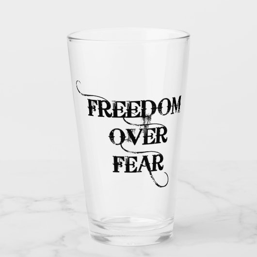 Vrijheid over angst glas (Voorkant)