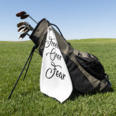Vrijheid over angst golfhanddoek (Groen)