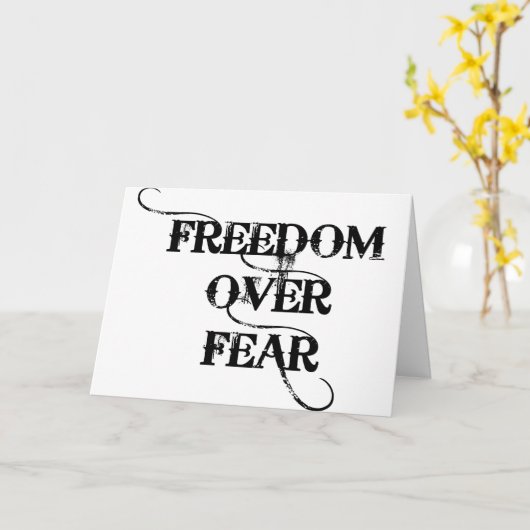 Vrijheid over angst kaart (Gele Bloem)