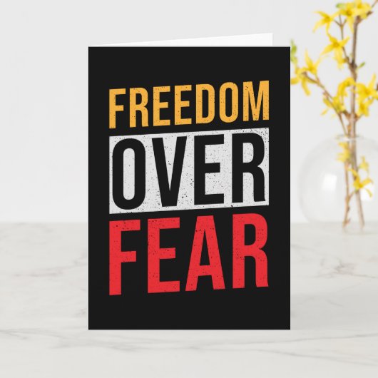 Vrijheid over angst kaart (Gele Bloem)