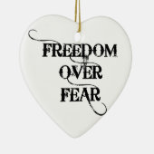 Vrijheid over angst keramisch ornament (Rechts)