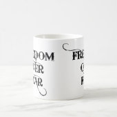 Vrijheid over angst koffiemok (Center)