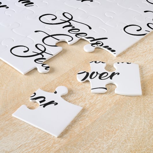 Vrijheid over angst legpuzzel (Zijkant)