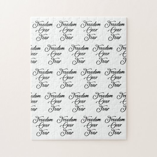 Vrijheid over angst legpuzzel (Verticaal)