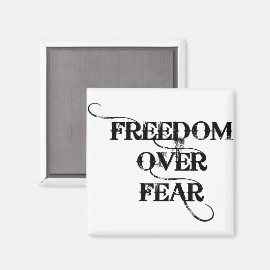 Vrijheid over angst magneet (Voorkant / Achterkant)
