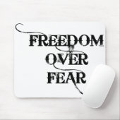 Vrijheid over angst muismat (Met muis)