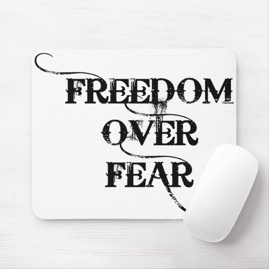 Vrijheid over angst muismat (Met muis)