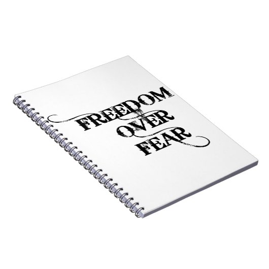 Vrijheid over angst notitieboek (Rechterzijde)