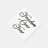 Vrijheid over angst servet (Hoek)