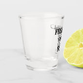 Vrijheid over angst shot glas (Links)