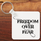 Vrijheid over angst sleutelhanger (Voorkant)