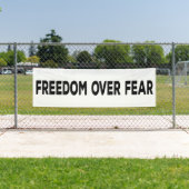 Vrijheid over angst spandoek (Insitu)