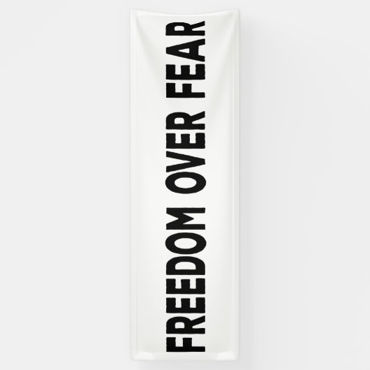 Vrijheid over angst spandoek (Verticaal)
