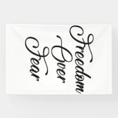 Vrijheid over angst spandoek (Horizontaal)