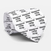 Vrijheid over angst stropdas (Opgerold)