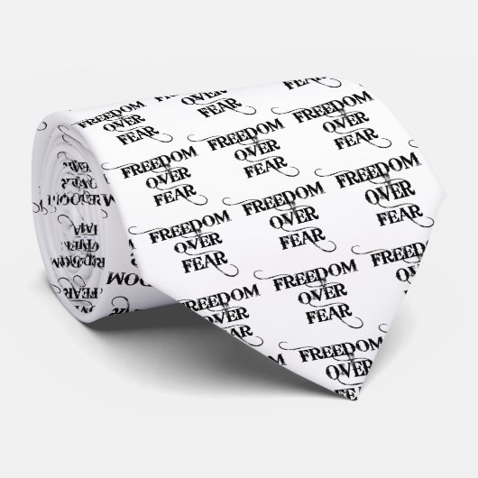 Vrijheid over angst stropdas (Opgerold)