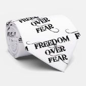 Vrijheid over angst stropdas (Opgerold)