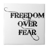 Vrijheid over angst tegeltje (Voorkant)