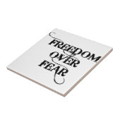 Vrijheid over angst tegeltje (Zijkant)