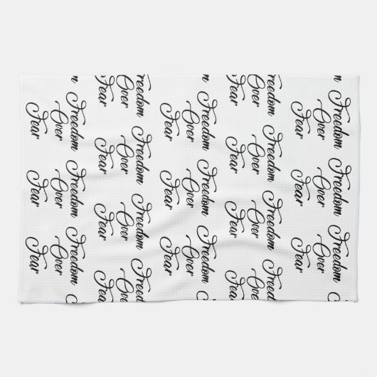 Vrijheid over angst theedoek (Horizontaal)