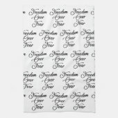 Vrijheid over angst theedoek (Verticaal)