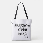 Vrijheid over angst tote bag (Achterkant)