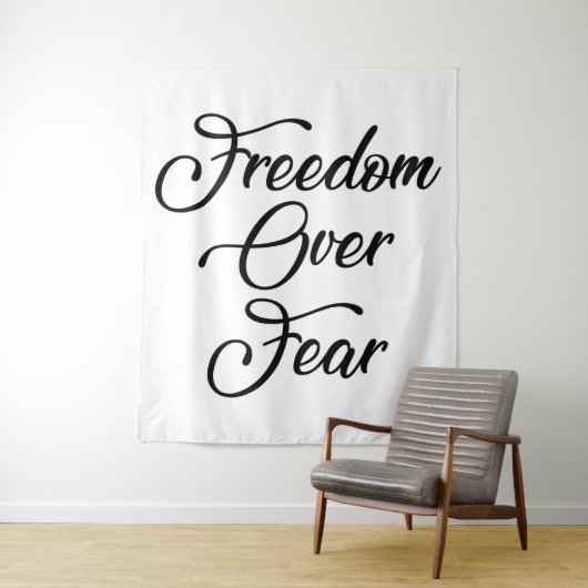 Vrijheid over angst wandkleed (In situ)