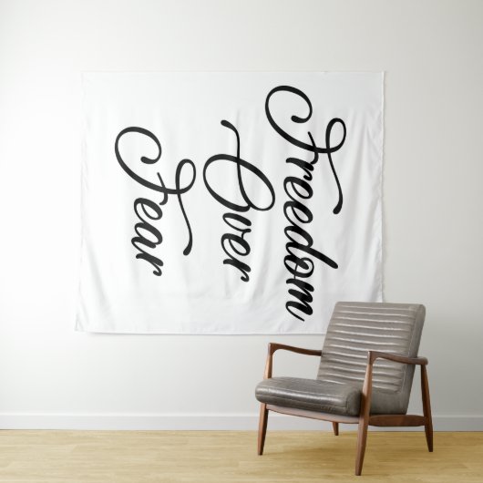 Vrijheid over angst wandkleed (In Situ (horizontaal))