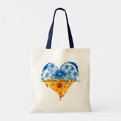 Vrijheid over angst Zonnebloem harten Tote Bag (Achterkant)