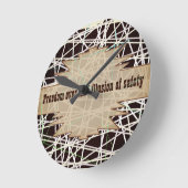 Vrijheid over die illusie van de veiligheid donker ronde klok (Hoek)