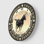 Vrijheid (paard) Acryl wandklok (Hoek)