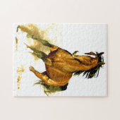 Vrijheid - paardenrennen legpuzzel (Horizontaal)