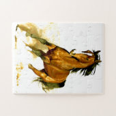 Vrijheid - paardenrennen legpuzzel (Horizontaal)