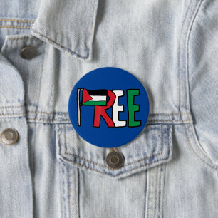 Vrijheid Palestina Gazagenocide Palestijnse Vrijhe Ronde Button 7,6 Cm