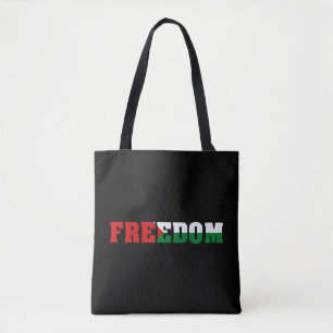 vrijheid   Palestina vlag kleuren   Vrij Gaza Tote Bag