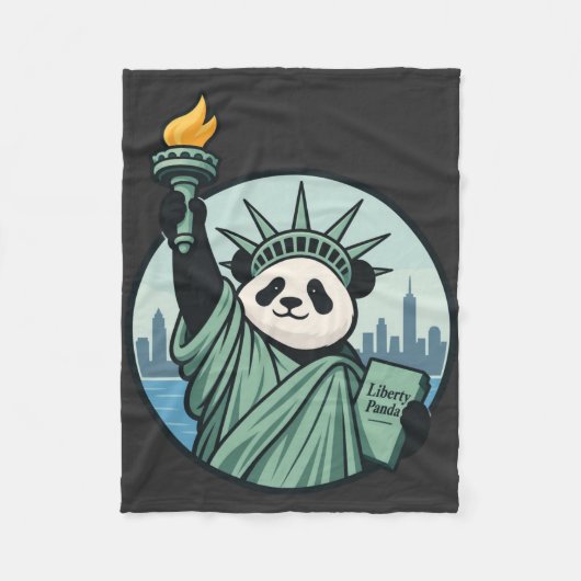 Vrijheid Panda Fleece Deken (Voorkant)