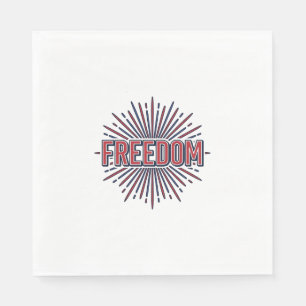 Vrijheid Patriottisch Vuurwerk Vector T-shirt Ontw Servet