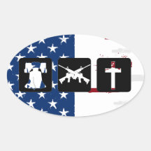 Vrijheid Pistolen Religie Ovaal