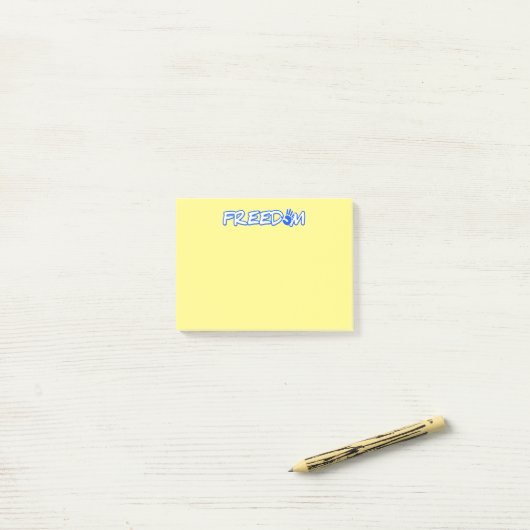vrijheid post-it® notes (Op bureau)