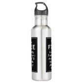 Vrijheid Quote aangepaste monogram waterflessen Waterfles (Achterkant)