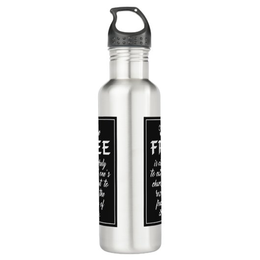 Vrijheid Quote aangepaste monogram waterflessen Waterfles (Achterkant)
