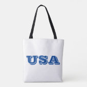 "Vrijheid" Quote met American Eagle en Vlag Tote Bag (Achterkant)